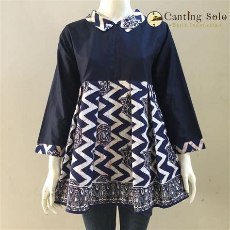 Model Baju Tunik Batik Geometric Ananta Batik Designer Kurtis Blouse