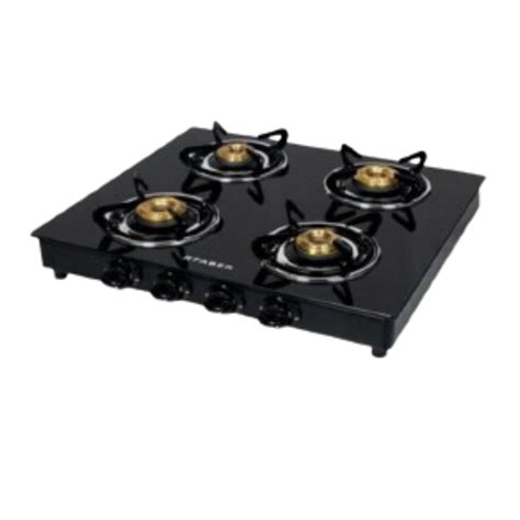 Get Faber Star 4BB BK 4 Burner Gas Stove Black at Best Price