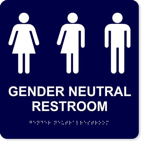 10 X 10 Ada Compliant Gender Neutral Restroom Sign