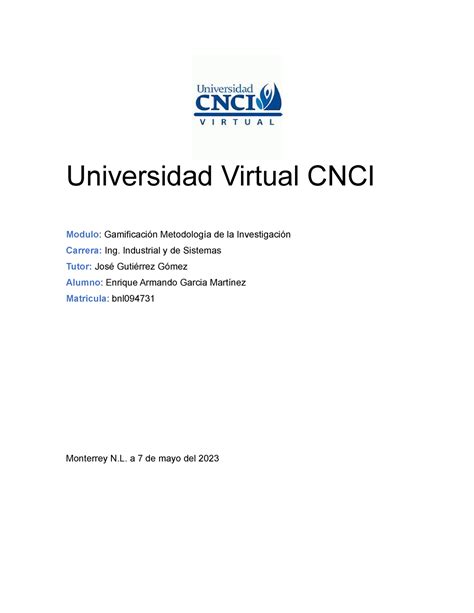 Gamificacion Universidad Virtual CNCI Modulo Gamificación