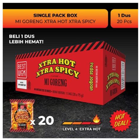 Promo Best Wok Extra Hot Extra Spicy Flavour 20 Pcs X 73 G 1 Karton