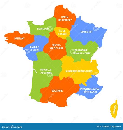 Mapa Fran A Das Regi Es Metropolitanas Ilustra O Do Vetor Ilustra O