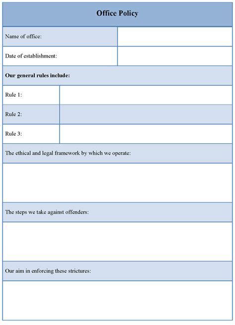 An Office Policy Form Is Shown