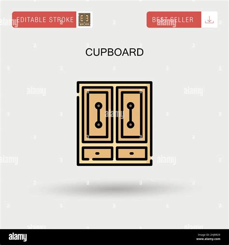 Cupboard Simple Vector Icon Stock Vector Image Art Alamy