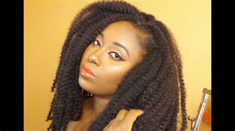 Natural Hair How To Install Crochet Braids With Marley Hair Vicariously Me Youtube