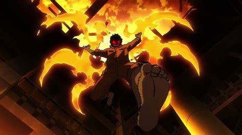 Shinra Saves Tamaki From Lieutenant Rekka Fire Force Sub Youtube