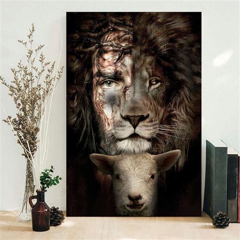 Jesus Lion And Lamb The Perfect Combination Poster Lion Of Etsy