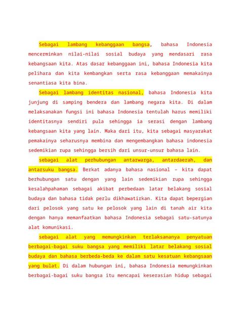 Docx Pertemuan Kedudukan Dan Fungsi Bahasa Indonesia Dokumen Tips