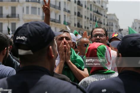 Algerians Stage A Demonstration Demanding Regime Officials Who