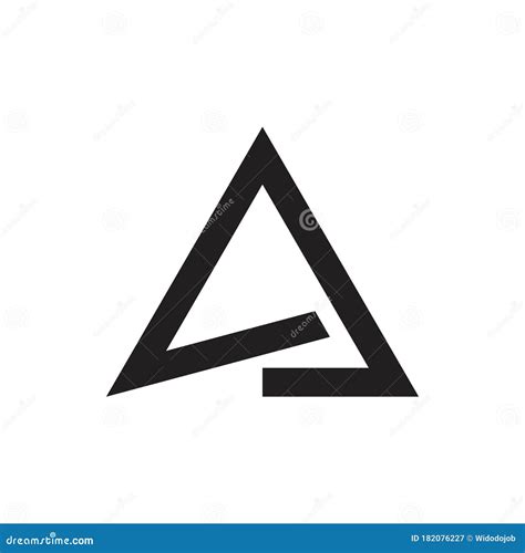 Triangle Lines Shape Letter A Design Vector Stock Vector Illustration