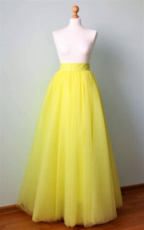 Yellow Skirt Maxi Tutu Skirt Yellow Wedding Maxi Bridesmaid | Etsy