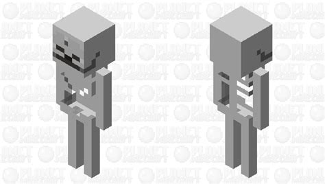 Gray Skeleton Minecraft Mob Skin