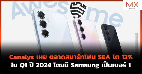 Canalys เผย ตลาดสมาร์ทโฟน Sea โต 12 ใน Q1 ปี 2024 โดยมี Samsung เป็น