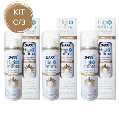 Kit Desodorante Ntimo Daxx Clareadora Higi Intima Ml Desodorante