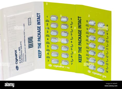 Packet Of Champix Tablets Varenicline Stock Photo Royalty Free Image