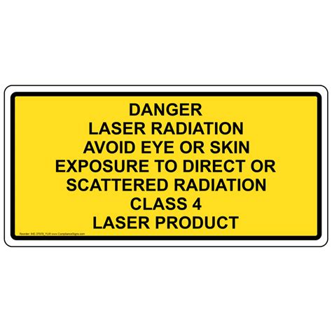 IEC Sign Danger Laser Radiation Avoid Eye Or Skin Made In USA