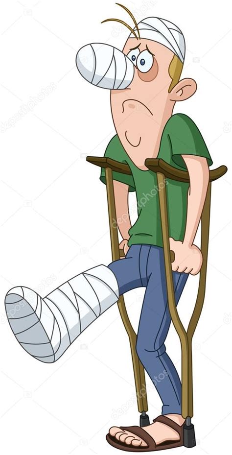 Vector Injured Man Stock Vector Image By ©yayayoyo 113256006