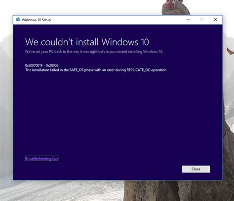 Unable to upgrade from 1803 to 1903