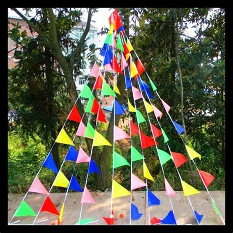 Jual Bendera Segitiga Festival Warna Warni Bunting Flag Warna Warni