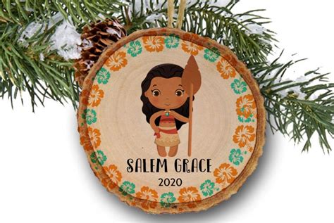 Moana Christmas Ornament Moana Ornament Disney Princess Etsy