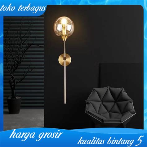 Jual Lampu Dinding Hias Mewah Gold Luxury Sconce Bistro Ball Wall Lamp