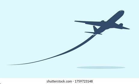 Airplane Symbolflying Airplane Icontakeoff Plane Symbolvector Stock ...