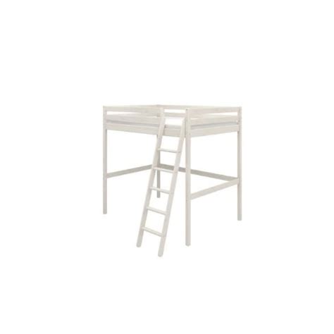 Lit Mezzanine Enfant X Cm Pin Massif Blanchi Sommier