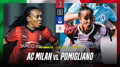 AC Milan Vs Pomigliano Serie A Femminile 2023 24 Matchday 5 Full