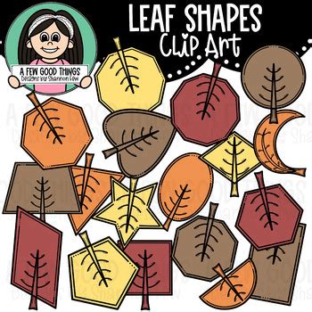 Leaf Shapes Clip Art by A Few Good Things Designs by Shannon Few