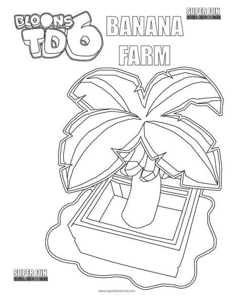 Banana Farm Bloons TD 6 Coloring Page - Super Fun Coloring