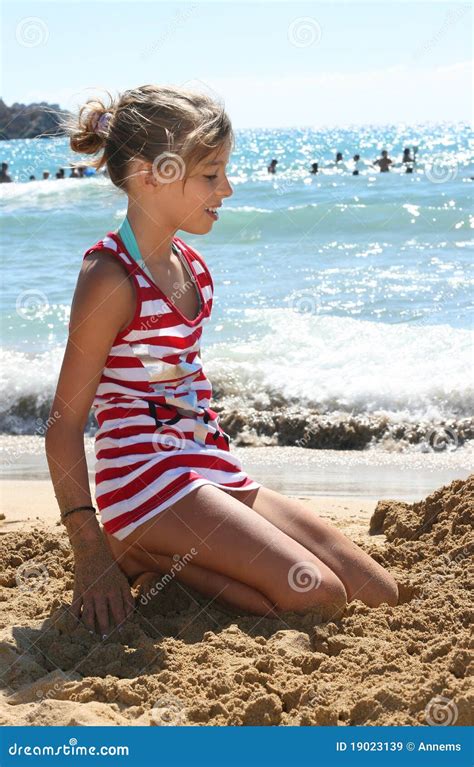 Girl On Beach Stock Image Image Of Relaxed Holiday 19023139