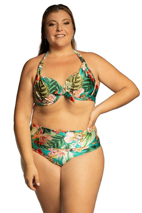 Biquini Plus Size Cintura Alta Sauvage