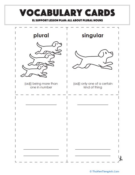 Vocabulary Cards All About Plural Nouns Thư Viện Tiếng Anh