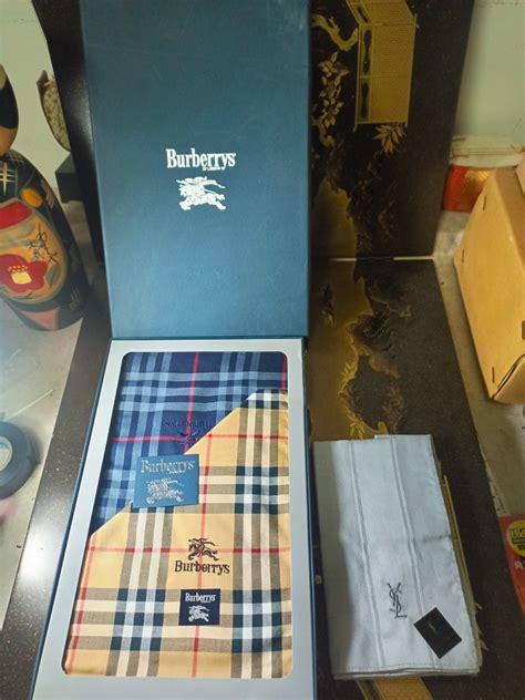 Burberry And Ysl Handkerchief Bundle Luxury Accessories On Carousell