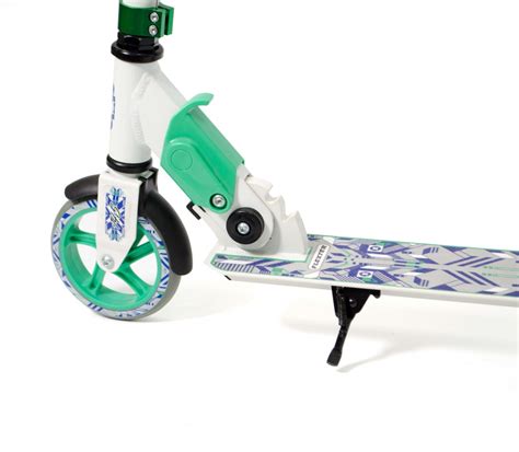 Самокат городской FLEXTER "GUFF145" d145мм,ABEC-9 цв. белый-бирюзовый ...