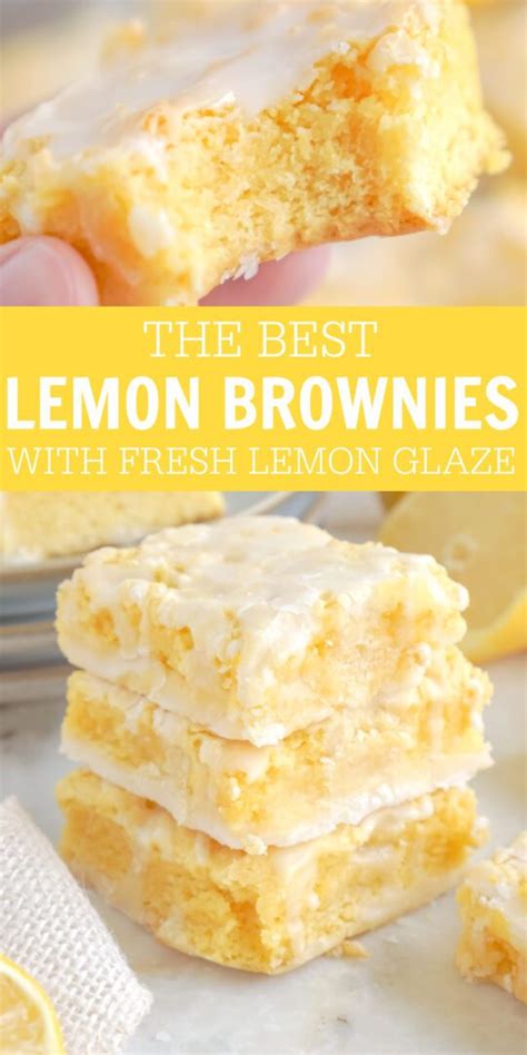 Lemon Brownies Lemonpeony