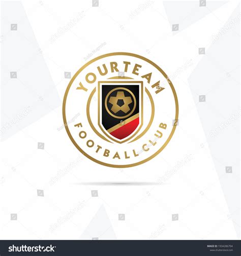 Soccer Club Emblem Football Badge Shield Stock Vector Royalty Free