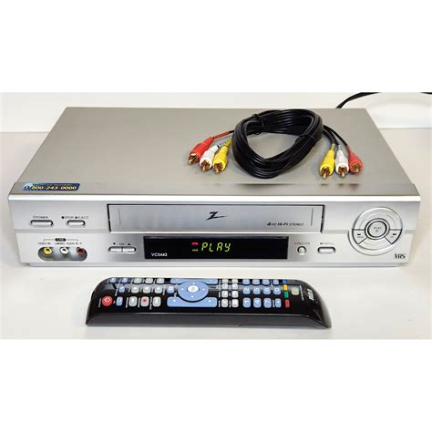 Zenith VCS442 VCR, 4-Head Hi-Fi Stereo VHS Player Recorder – VCR-DVD.com