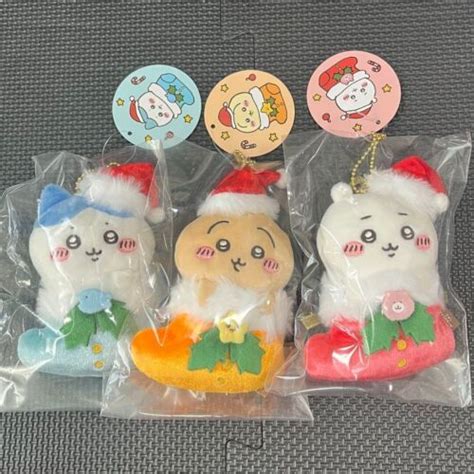 Chiikawa Hachiware Rabbit Christmas Ornament Mascot Plush Doll Set Of