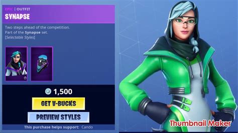 New Synapse Skin In Fortnite Fortnite Synapse Skin Synapse Skin Gameplay In Fortnite Youtube