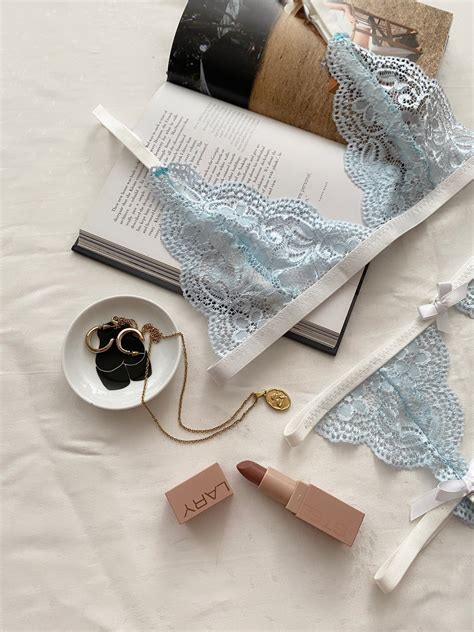 Baby Blue Piece Lingerie Set Soft Bra Handmade Lingerie Etsy