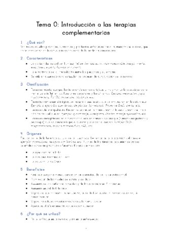 Tema Introduccion A Las Terapias Complementarias Pdf