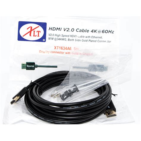 Xlt High Speed Hdmi Cable With Ethernet Gold Plated Connection V20 4k