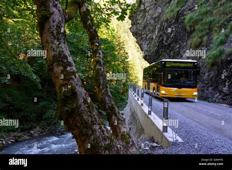 Bad Ragaz Tamina Gorge Bus Postbus Switzerland St Gallen