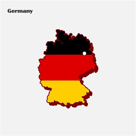 Premium Vector | Germany Nation Flag Map