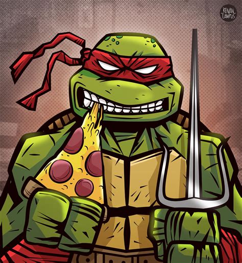 Raphael Ninja Turtle Cartoon