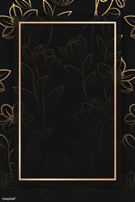 Black Gold Floral Background