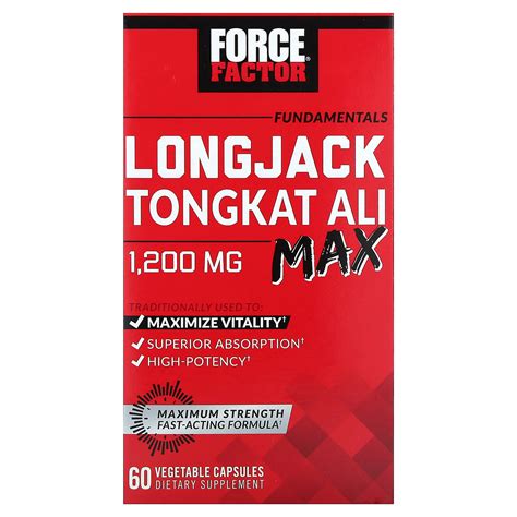 Fundamentals LongJack Tongkat Ali Max 1 200 Mg 60 Vegetable Capsules