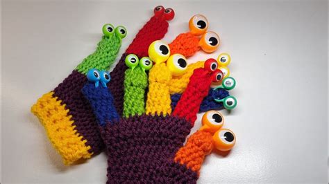 How To Crochet A Googly Eyed Finger Puppet Glove Crochet Crocheting