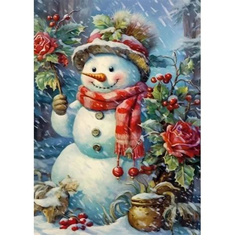 Noël Bonhomme Peinture Diamant 5D Complet Diamond Painting Noël